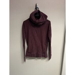 Lululemon Pullover Women’s 4 Maroon Long Sleeve Stress Less Funnel Neck Hoodie